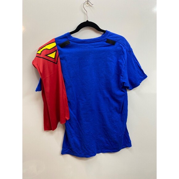 Mens Superman Short Sleeve Shirt with Detachable Cape M - Picture 4 of 11
